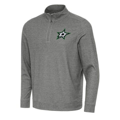 Dallas Stars - Antigua Subtle Quarter-Zip Sweatshirt Heather Black