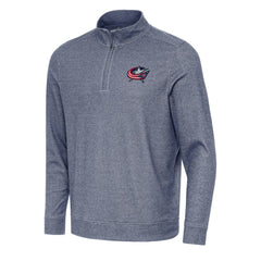 Columbus Blue Jackets - Antigua Subtle Quarter-Zip Sweatshirt Heather Navy