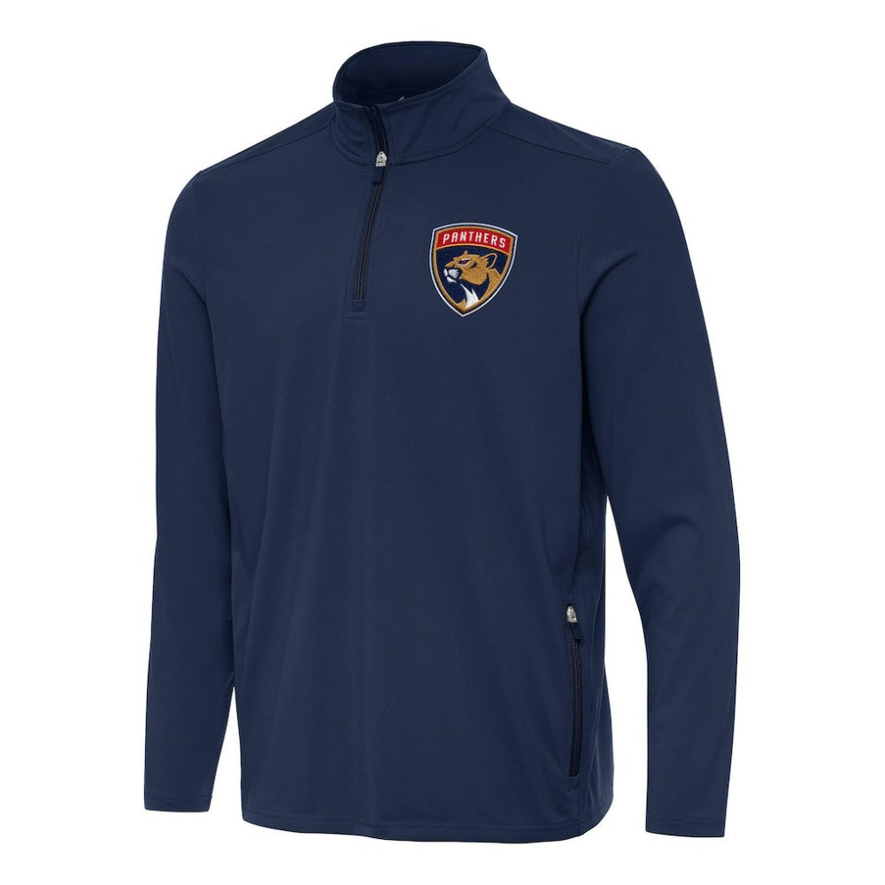 Florida Panthers - Antigua Perilous Quarter-Zip Sweatshirt Navy