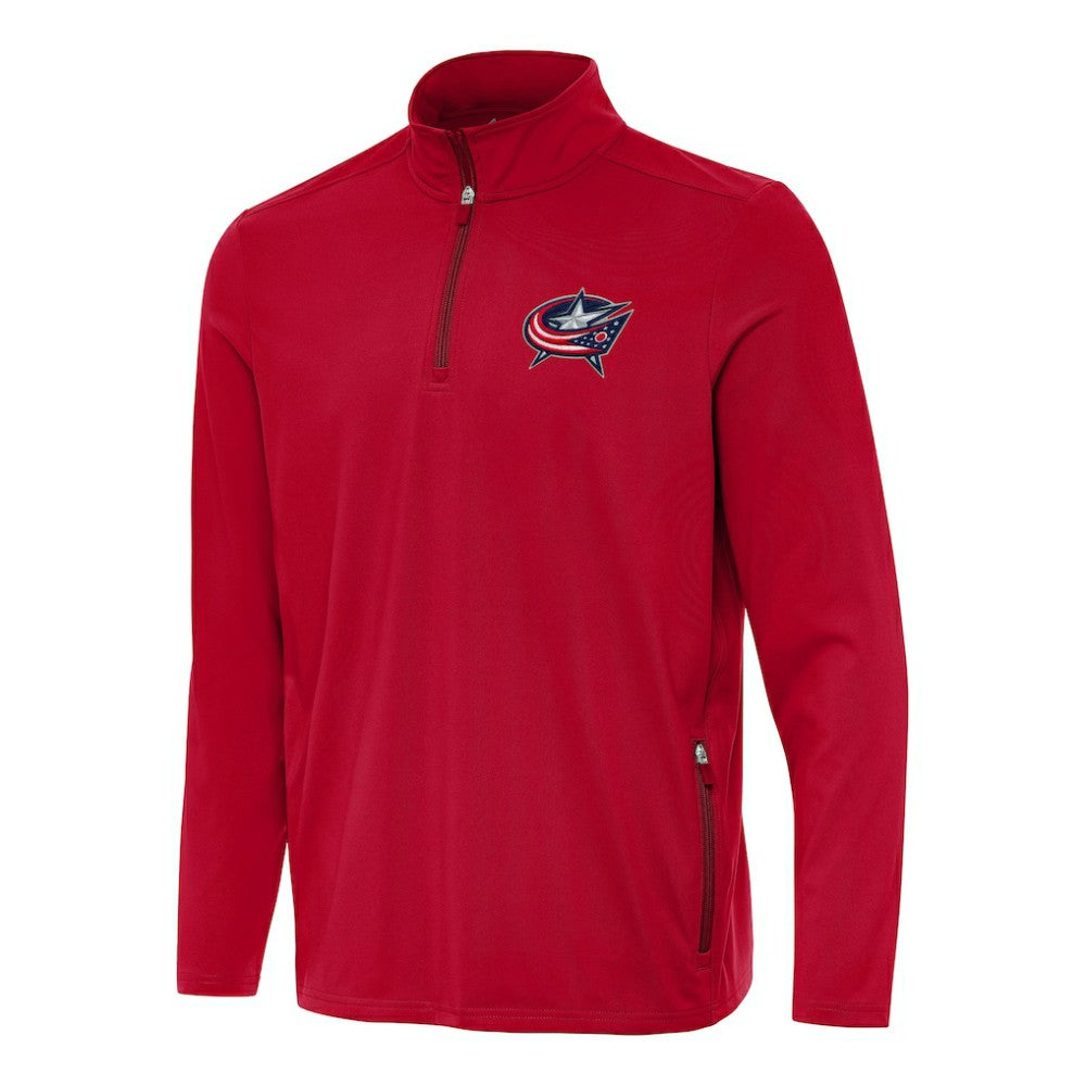 Columbus Blue Jackets - Antigua Perilous Quarter-Zip Sweatshirt Red