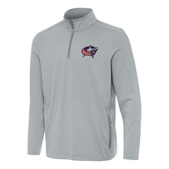 Columbus Blue Jackets - Antigua Perilous Quarter-Zip Sweatshirt Gray