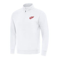 Detroit Red Wings - Antigua Victory Quarter-Zip Mock Sweatshirt White