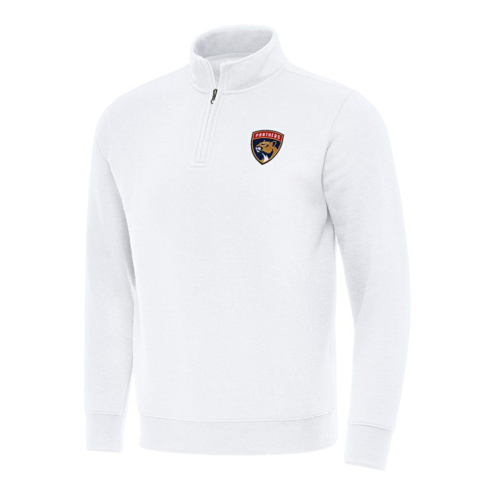 Florida Panthers - Antigua Victory Quarter-Zip Mock Sweatshirt White
