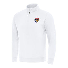 Florida Panthers - Antigua Victory Quarter-Zip Mock Sweatshirt White