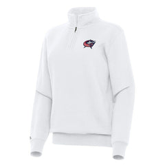 Columbus Blue Jackets - Antigua Women's Victory Quarter-Zip Sweatshirt White