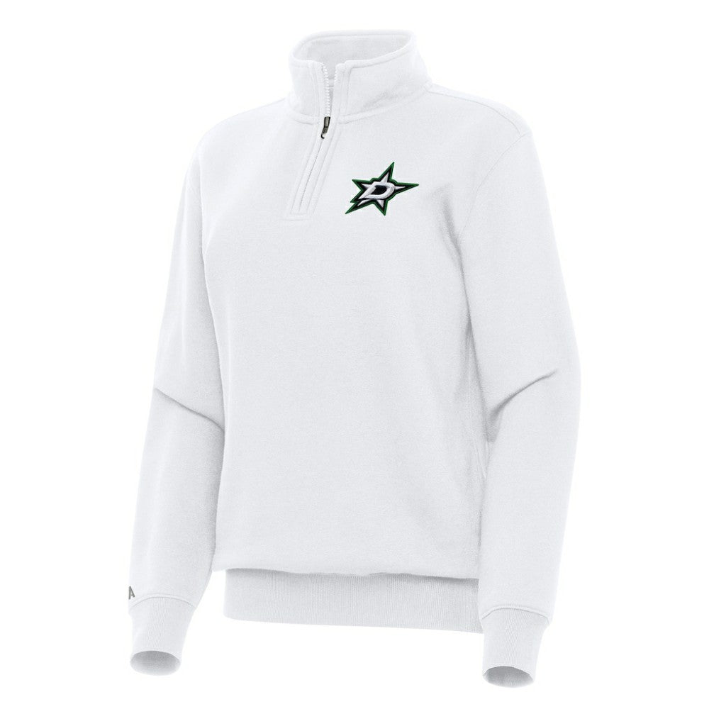 Dallas Stars - Antigua Women's Victory Quarter-Zip Sweatshirt White