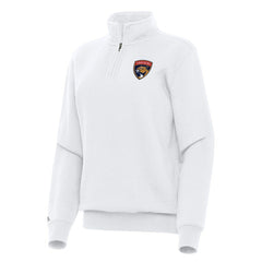 Florida Panthers - Antigua Women's Victory Quarter-Zip Sweatshirt White