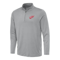 Detroit Red Wings - Antigua Reprocess Quarter-Zip Top Gray