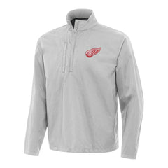 Detroit Red Wings - Antigua Brisk Quarter-Zip Windbreaker Heather Gray