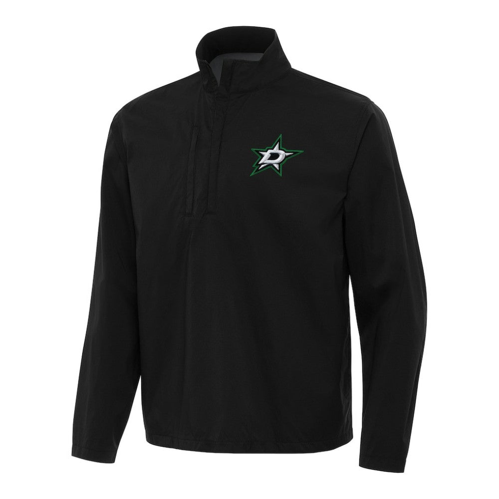 Dallas Stars - Antigua Brisk Quarter-Zip Windbreaker Black