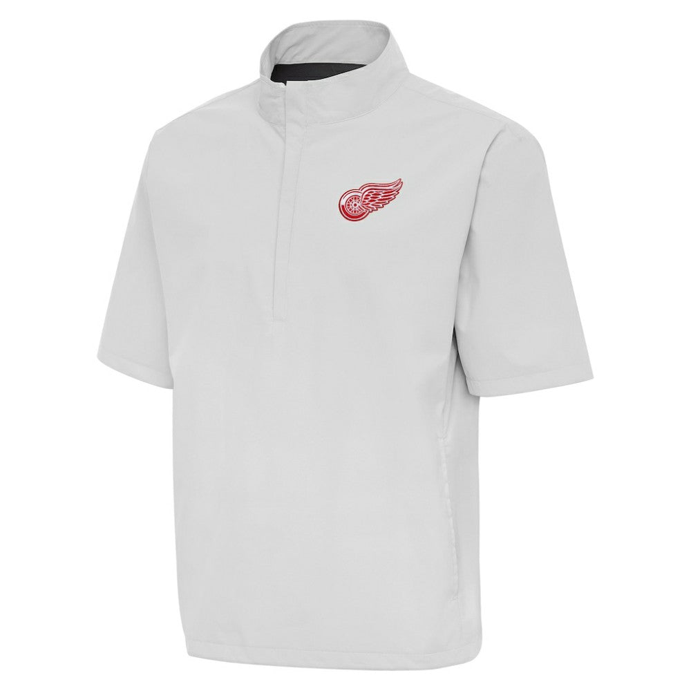 Detroit Red Wings - Antigua Brisk Quarter-Zip Windbreaker Heather Gray
