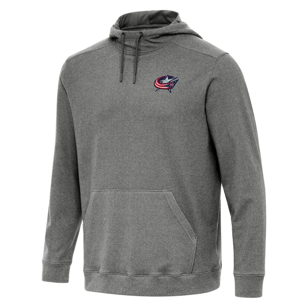 Columbus Blue Jackets - Antigua Cloud Pullover Hoodie Heather Black