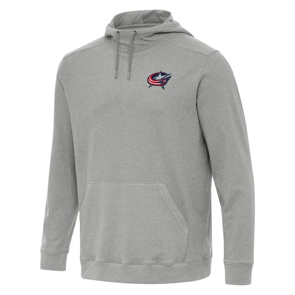 Columbus Blue Jackets - Antigua Cloud Pullover Hoodie Heather Gray
