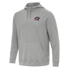 Columbus Blue Jackets - Antigua Cloud Pullover Hoodie Heather Gray