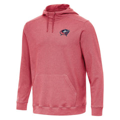 Columbus Blue Jackets - Antigua Cloud Pullover Hoodie Heather Red