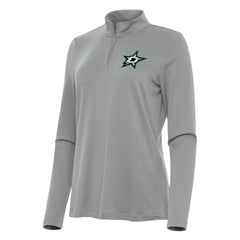Dallas Stars - Antigua Women's Reprocess Quarter-Zip Top Gray