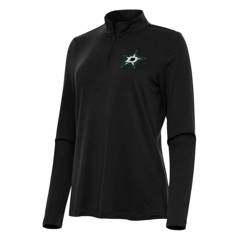 Dallas Stars - Antigua Women's Reprocess Quarter-Zip Top Black