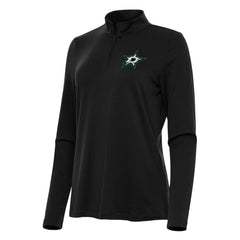 Dallas Stars - Antigua Women's Reprocess Quarter-Zip Top Black
