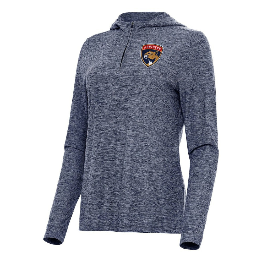 Florida Panthers - Antigua Women's Daybreak Quarter-Zip Hoodie Heather Navy