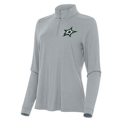 Dallas Stars - Antigua Women's Intent Quarter-Zip Top Gray