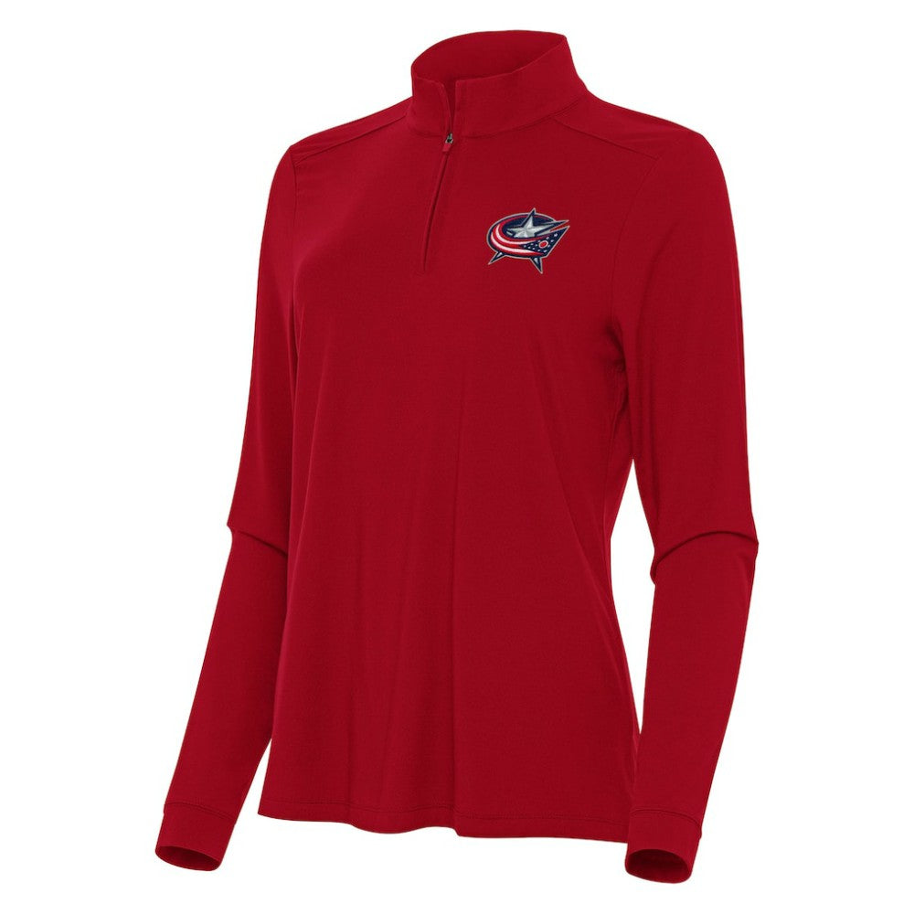 Columbus Blue Jackets - Antigua Women's Intent Quarter-Zip Top Red