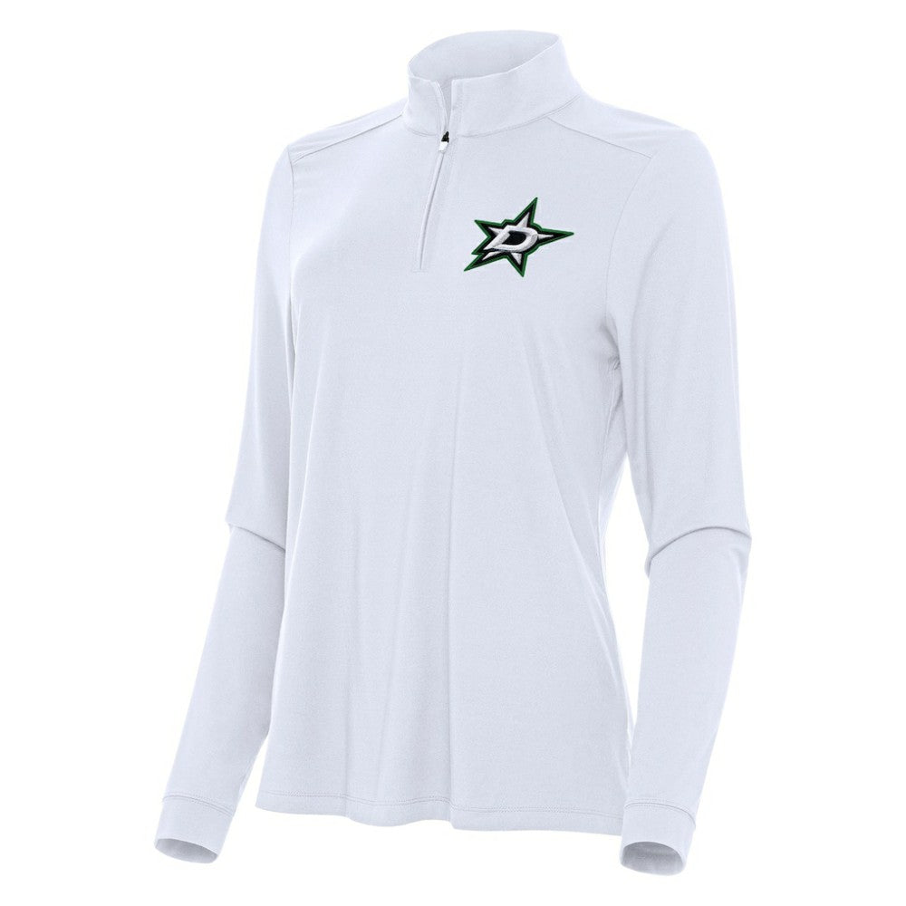 Dallas Stars - Antigua Women's Intent Quarter-Zip Top White
