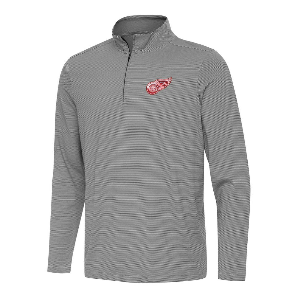 Detroit Red Wings - Antigua Twine Quarter-Zip Top Black