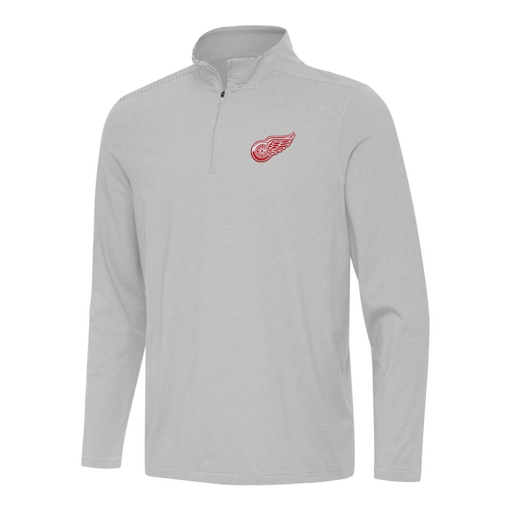Detroit Red Wings - Antigua Twine Quarter-Zip Top Gray