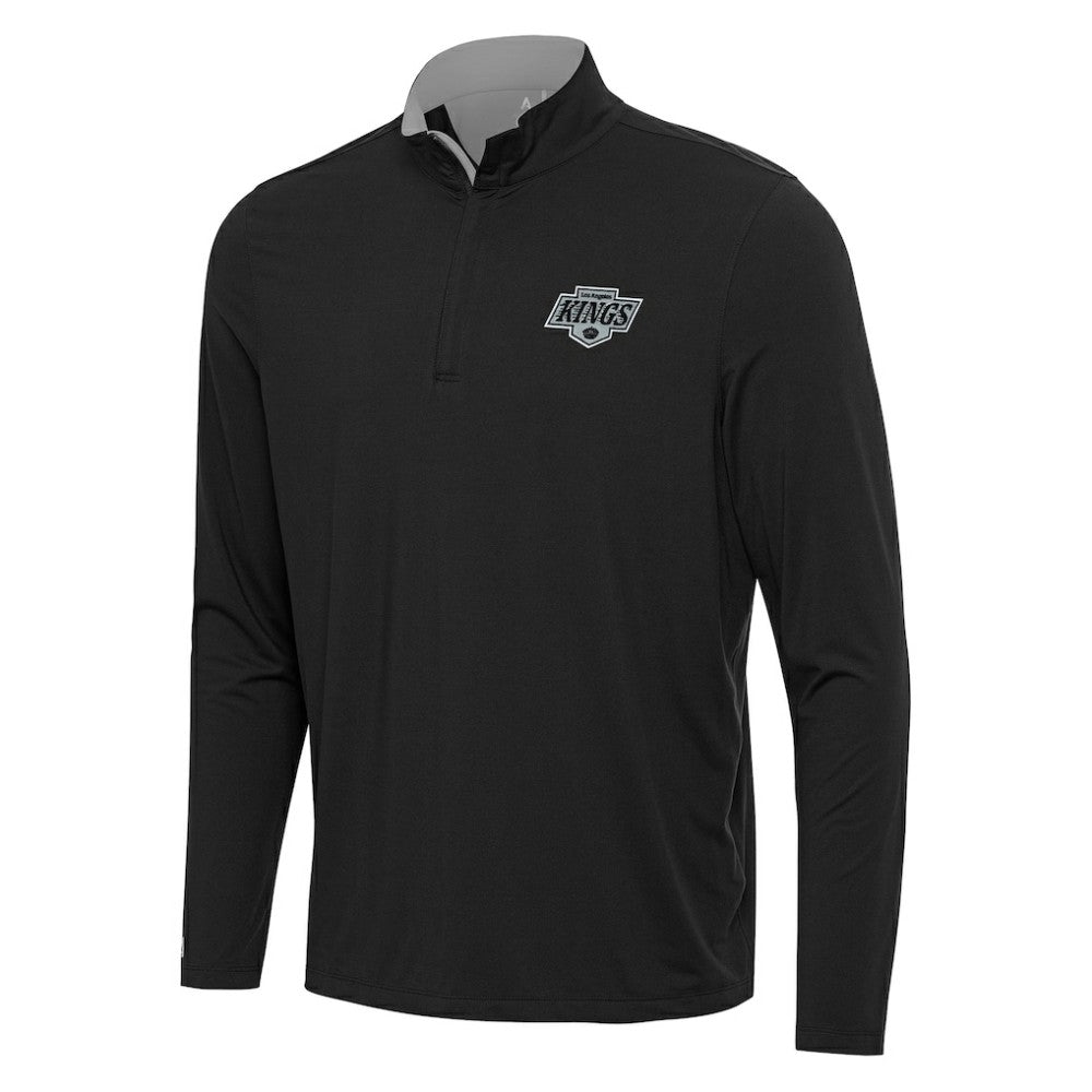 Los Angeles Kings - Antigua Content Quarter-Zip Pullover Top Black/Gray