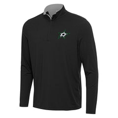 Dallas Stars - Antigua Content Quarter-Zip Pullover Top Black/Gray