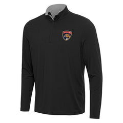 Florida Panthers - Antigua Content Quarter-Zip Pullover Top Black/Gray