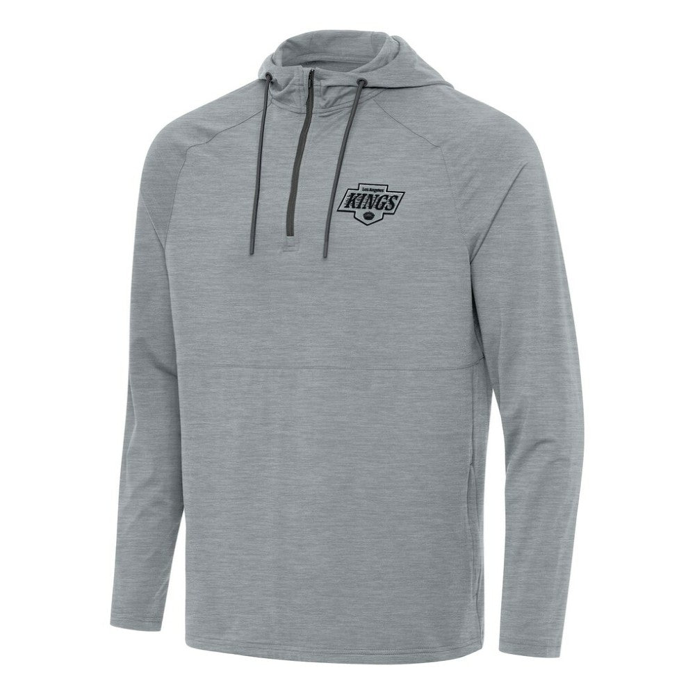 Los Angeles Kings - Antigua Spikes Quarter-Zip Hoodie Heather Gray