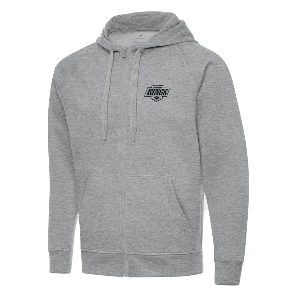 Los Angeles Kings - Antigua Big & Tall Victory Full-Zip Hoodie Heather Gray