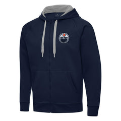 Edmonton Oilers - Antigua Big & Tall Victory Full-Zip Hoodie Navy