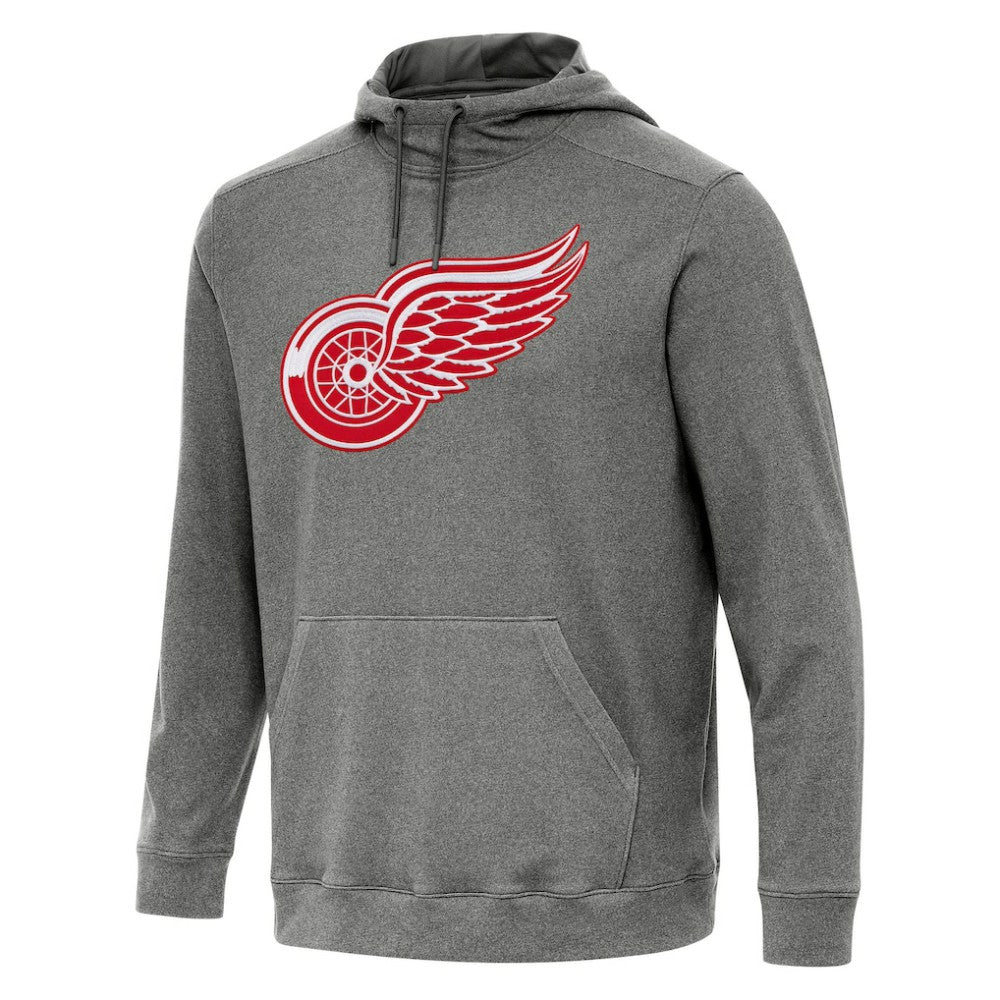 Detroit Red Wings - Antigua Cloud Pullover Hoodie Heather Black