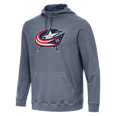 Columbus Blue Jackets - Antigua Cloud Pullover Hoodie Heather Navy
