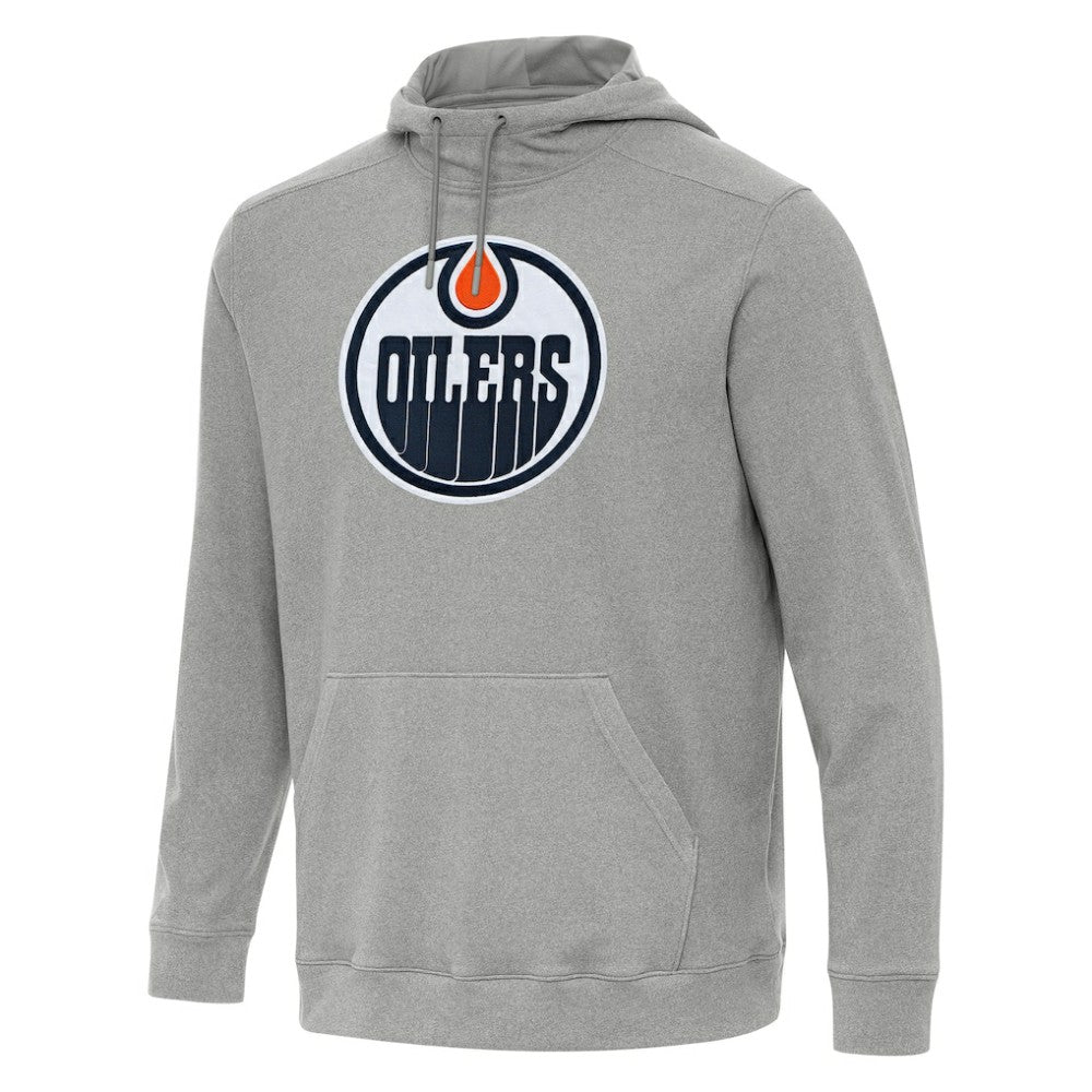 Edmonton Oilers - Antigua Cloud Pullover Hoodie Heather Gray