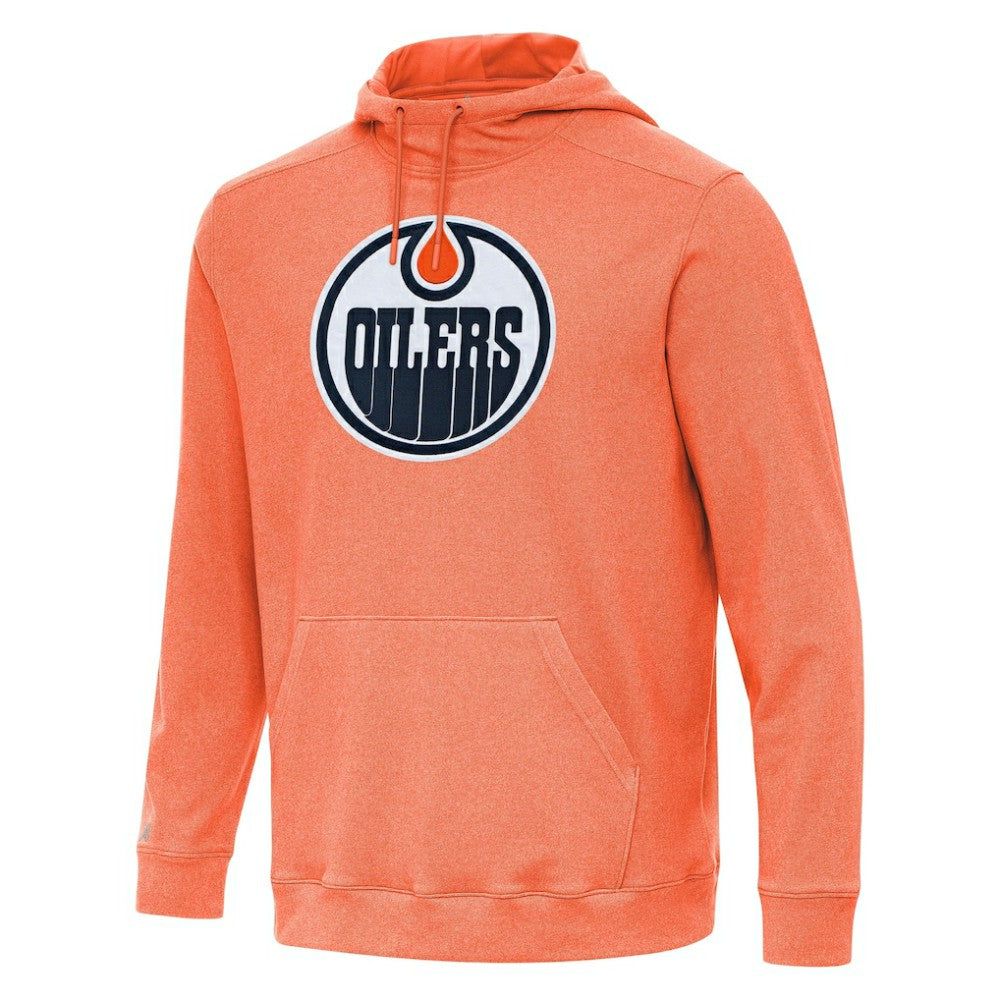 Edmonton Oilers - Antigua Cloud Pullover Hoodie Heather Orange