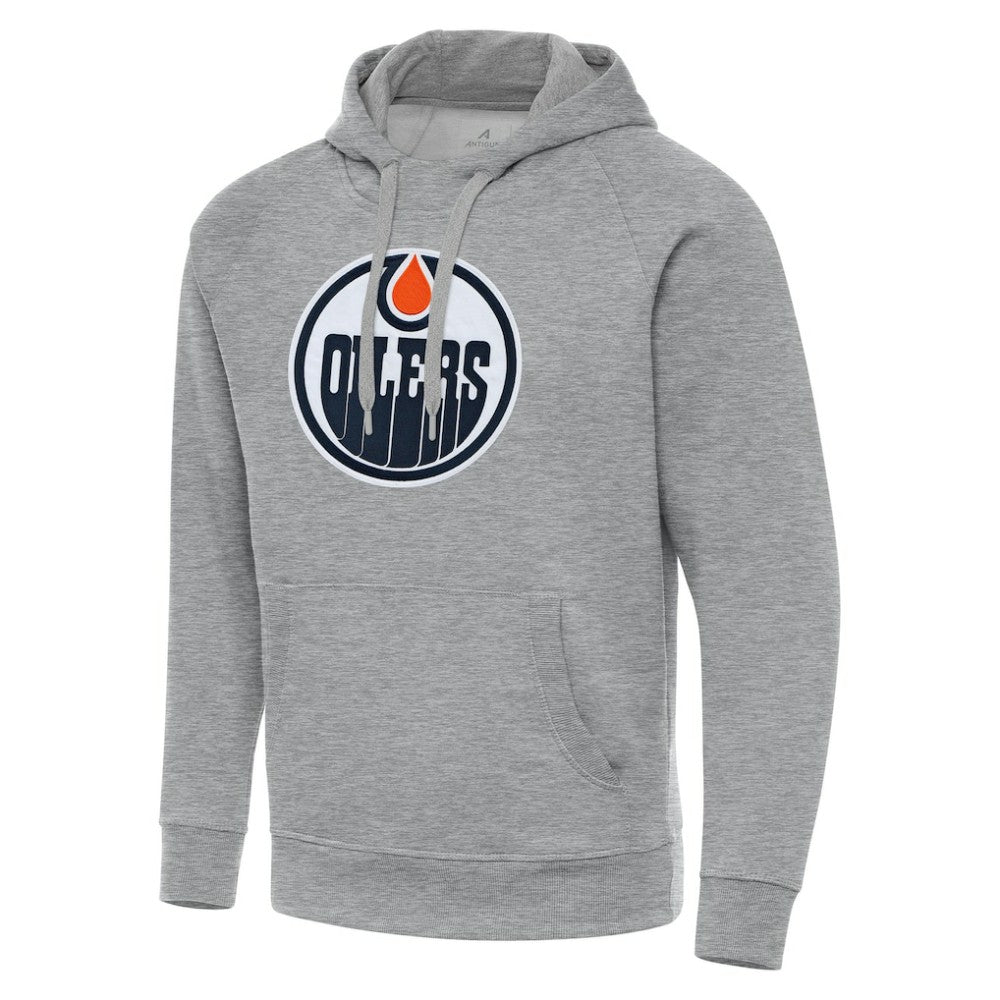 Edmonton Oilers - Antigua Big & Tall Victory Pullover Hoodie Heather Gray