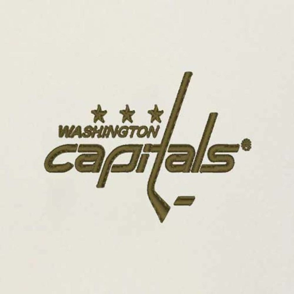 Washington Capitals Antigua Intrepid Sand Raglan Long Sleeve Hoodie T-Shirt Cream/Olive