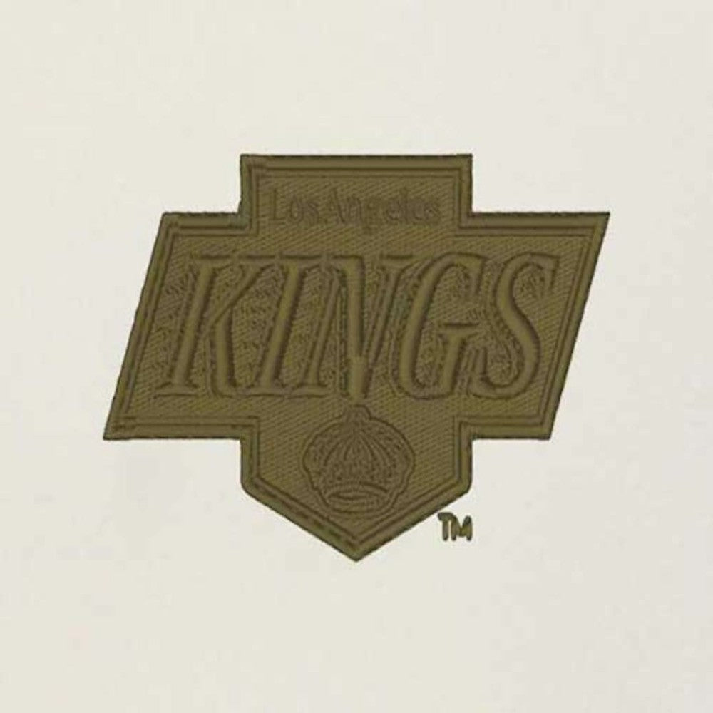 Los Angeles Kings - Antigua Intrepid Sand Raglan Long Sleeve Hoodie T-Shirt Cream/Olive