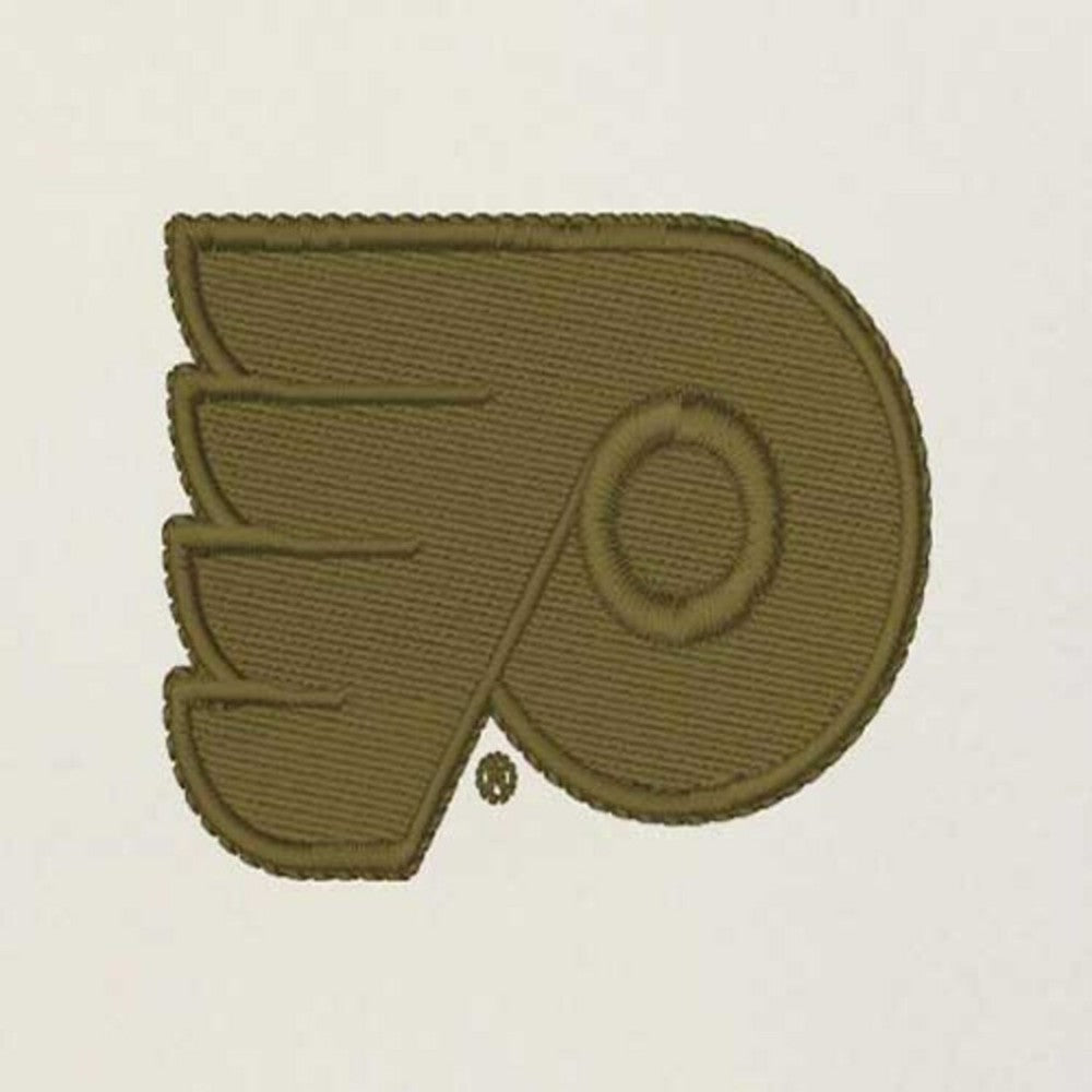 Philadelphia Flyers - Antigua Intrepid Sand Raglan Long Sleeve Hoodie T-Shirt Cream/Olive