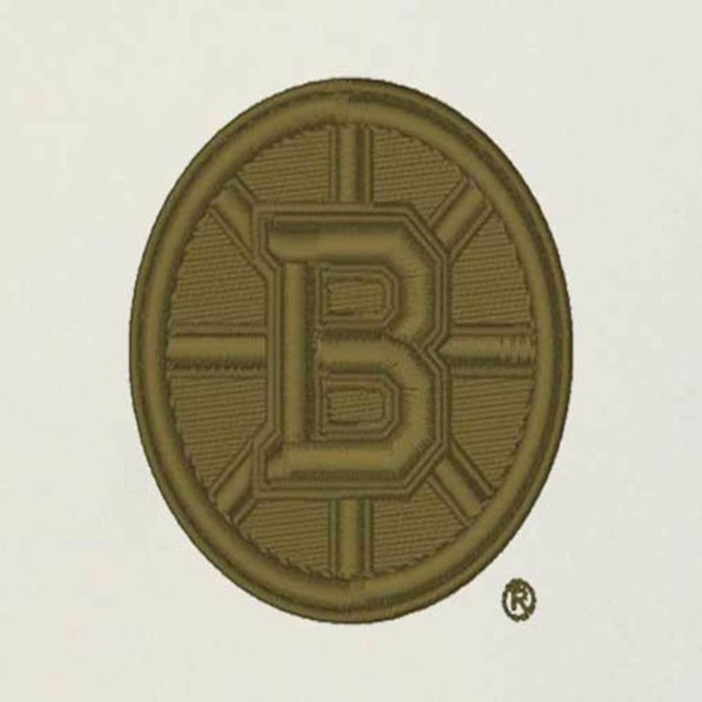 Boston Bruins Antigua Intrepid Sand Raglan Long Sleeve Hoodie T-Shirt Cream/Olive