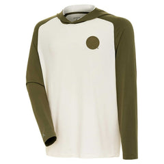 Buffalo Sabres - Antigua Intrepid Sand Raglan Long Sleeve Hoodie T-Shirt Cream/Olive