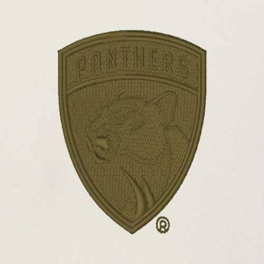 Florida Panthers - Antigua Intrepid Sand Raglan Long Sleeve Hoodie T-Shirt Cream/Olive