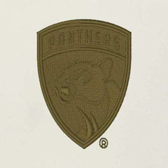 Florida Panthers - Antigua Intrepid Sand Raglan Long Sleeve Hoodie T-Shirt Cream/Olive