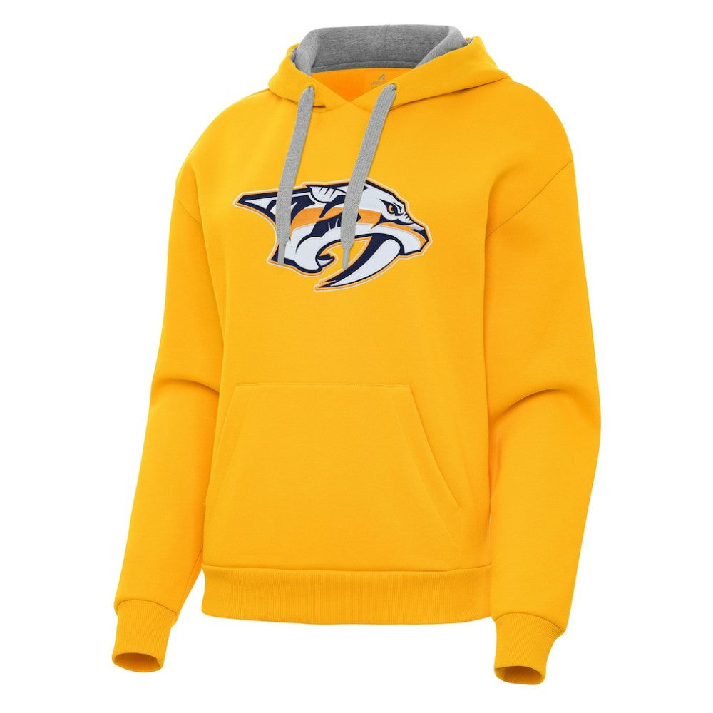Nashville Predators - Antigua Women's Victory Pullover Hoodie Gold