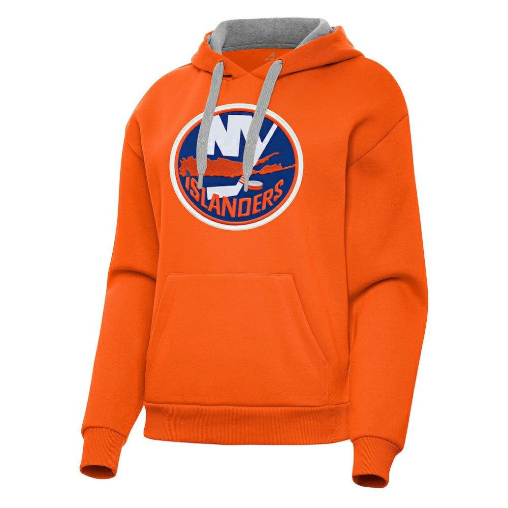 New York Islanders - Antigua Women's Victory Pullover Hoodie Orange