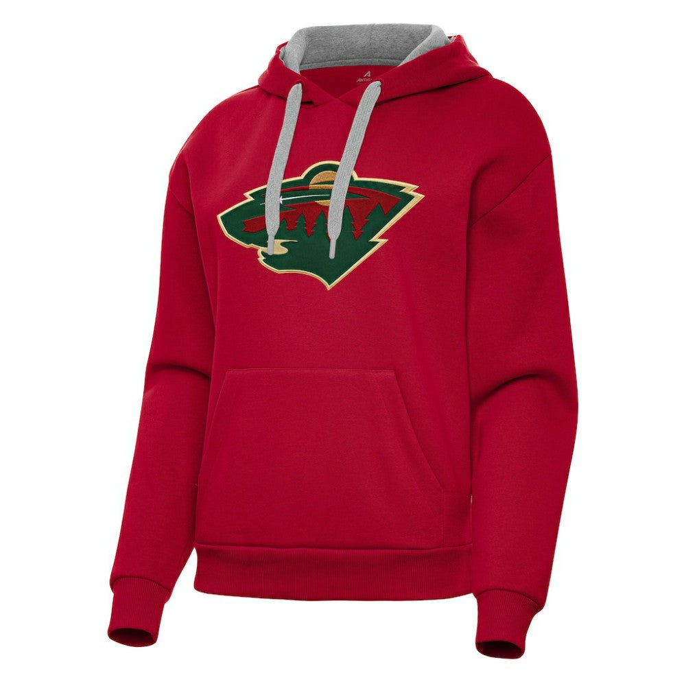 Minnesota Wild - Antigua Women's Victory Pullover Hoodie Red