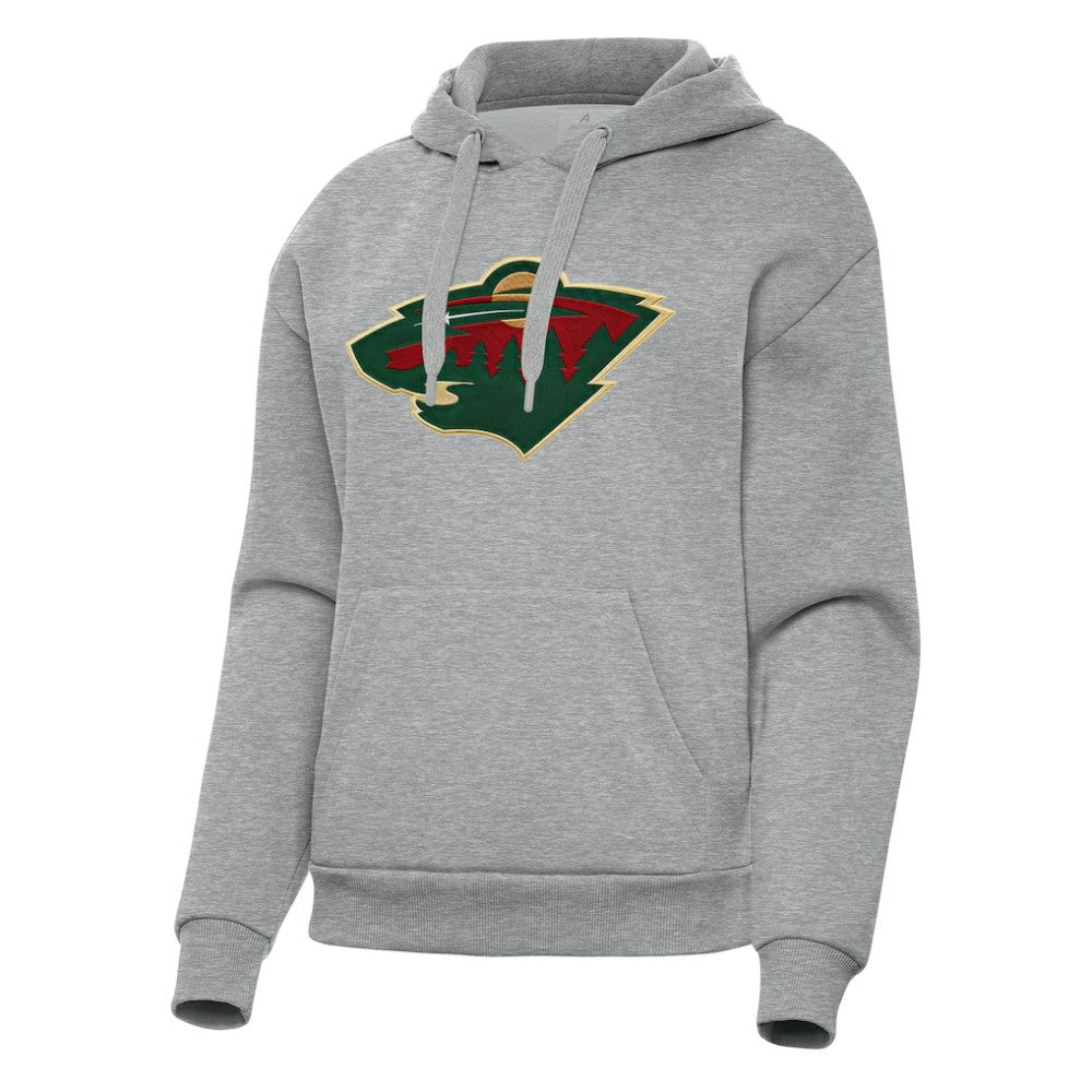 Minnesota Wild - Antigua Women's Victory Pullover Hoodie Heather Gray